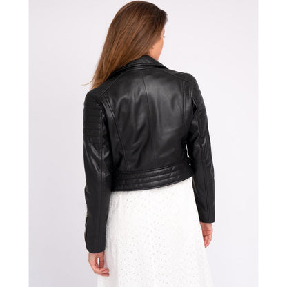Кожено яке Cecilia - Leather Motorcycle Jacket