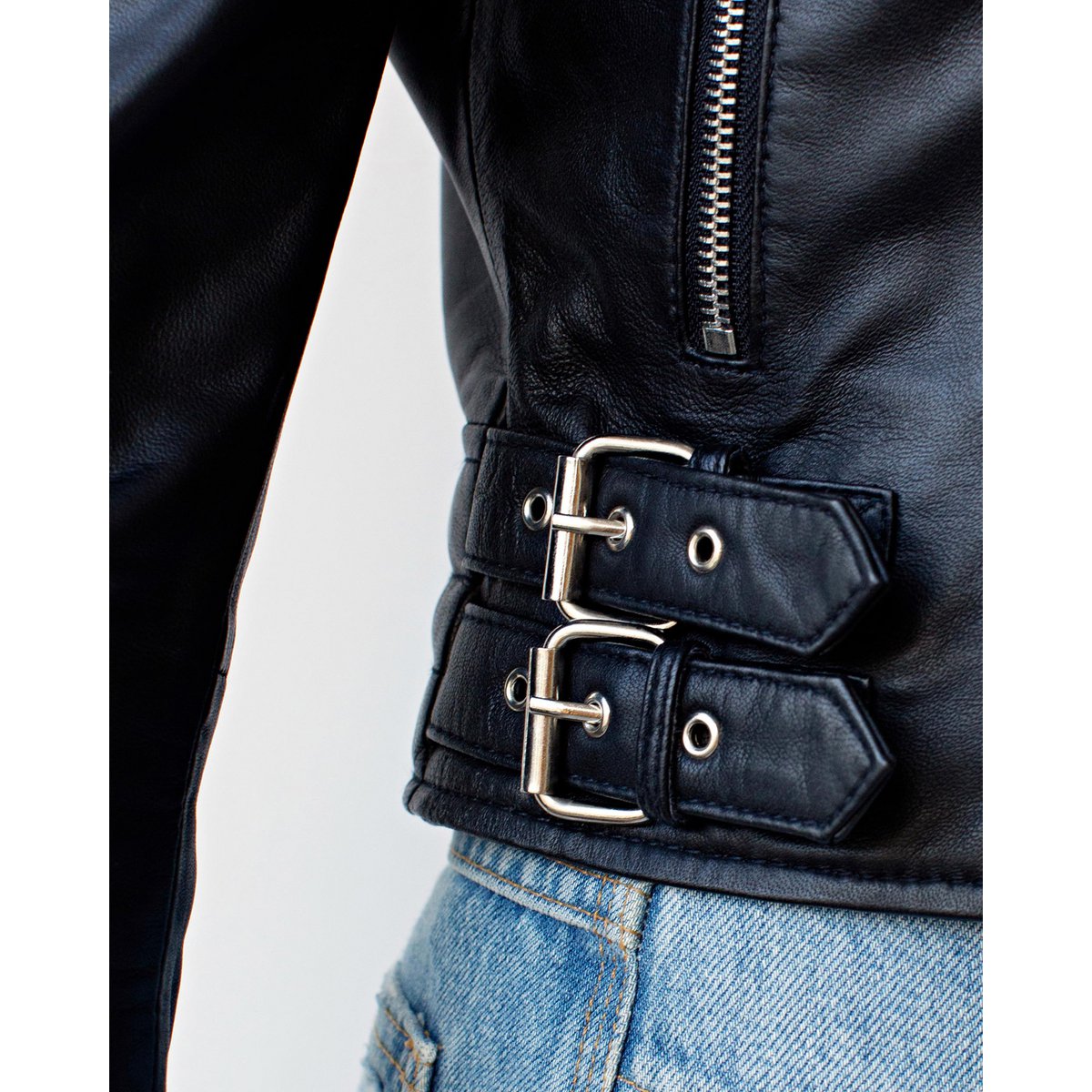 Кожено яке Cecilia - Leather Motorcycle Jacket