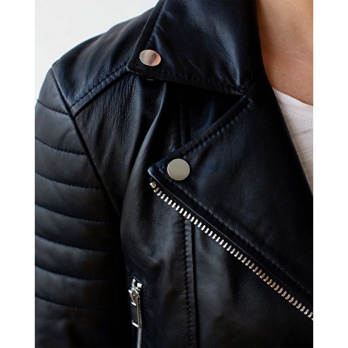 Кожено яке Cecilia - Leather Motorcycle Jacket