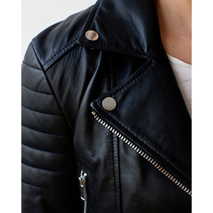 Кожено яке Cecilia - Leather Motorcycle Jacket
