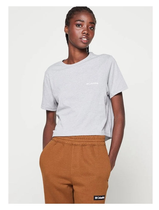 Columbia Crop Tee Grey CSC River 1/2 Women
