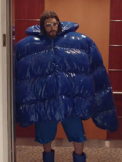 Sacha Baron Cohen Ali G Blue Puffer Jacket - ОГРОМНО ЯКЕ ЗА МАНЯЦИ