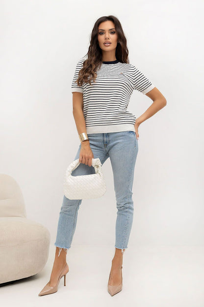  Short sleeve sweater model 230140 Italy Moda 