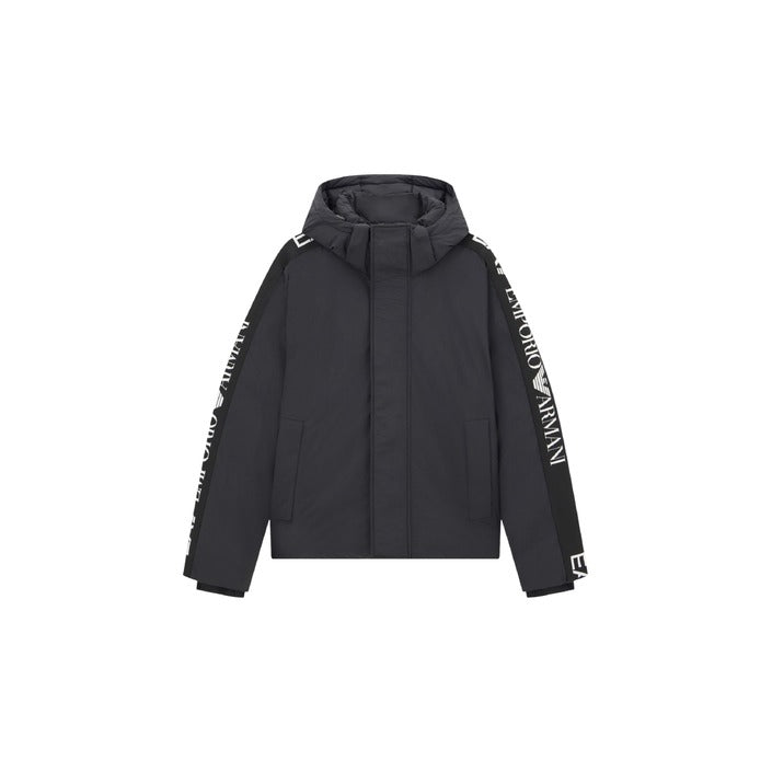 Herren-Winterjacke mit Hoodie Ea7, schwarz, Emporio Armani