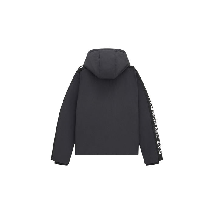 Herren-Winterjacke mit Hoodie Ea7, schwarz, Emporio Armani